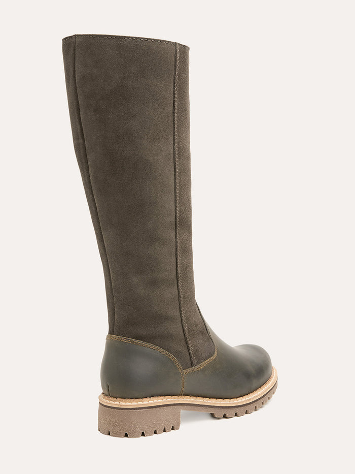 Water Resistant Sheepskin Lined Tall Boots