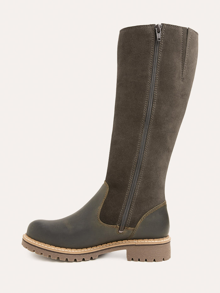 Water Resistant Sheepskin Lined Tall Boots