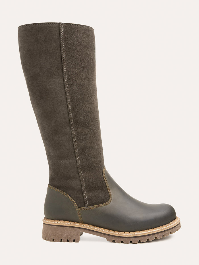 Water Resistant Sheepskin Lined Tall Boots