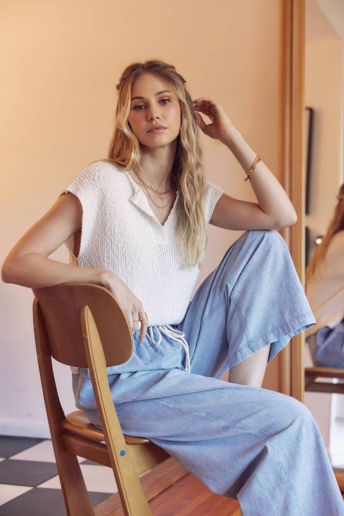Weekend Slub Cotton Pullover