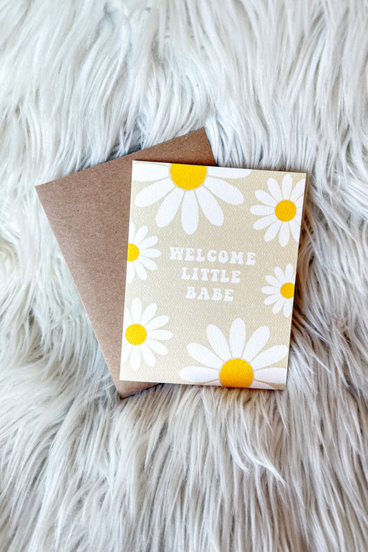 Welcome Little Babe Card, Gift Ideas, Accessories, Adeline Boutique, Dallas Boutique, Gift Card