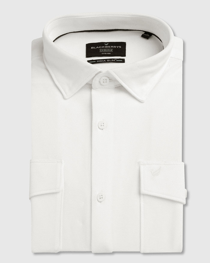 White Solid Shirt - Diaz
