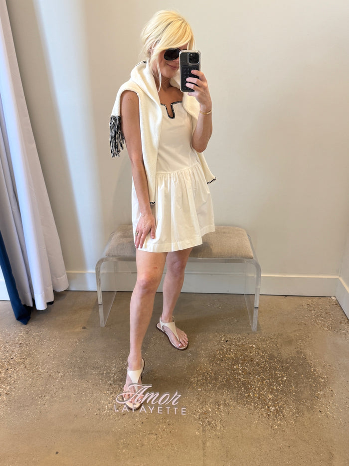 White/Black Voyage Chic Mini Dress