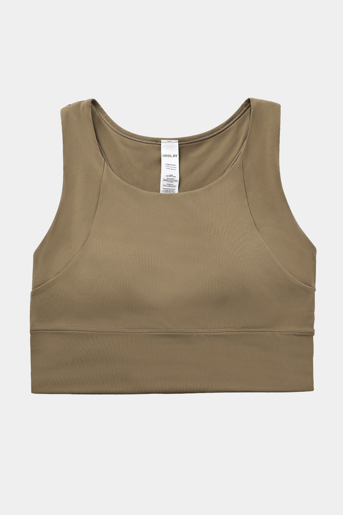 Orolay-Wireless Racerback Sports Bras-Image 5 of Wireless Racerback Sports Bras from Orolay - #color_Khaki