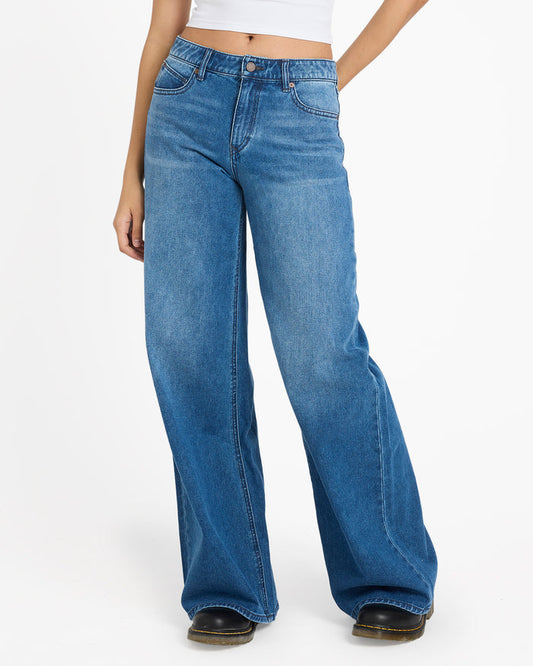 Womens Stoned Boyfriend Low Rise Denim Jeans