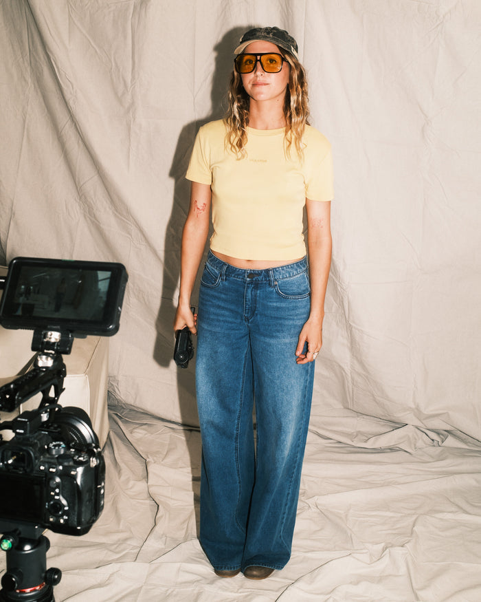 Womens Stoned Boyfriend Low Rise Denim Jeans