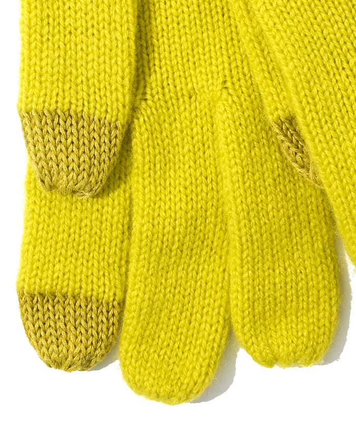 Wool/Cashmere  Gloves in color Citrine