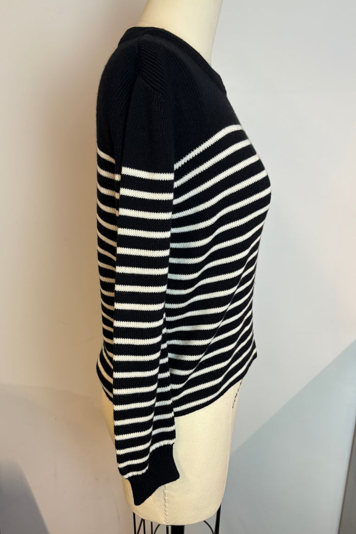 Yves Saint Laurent Black Striped Sweater
