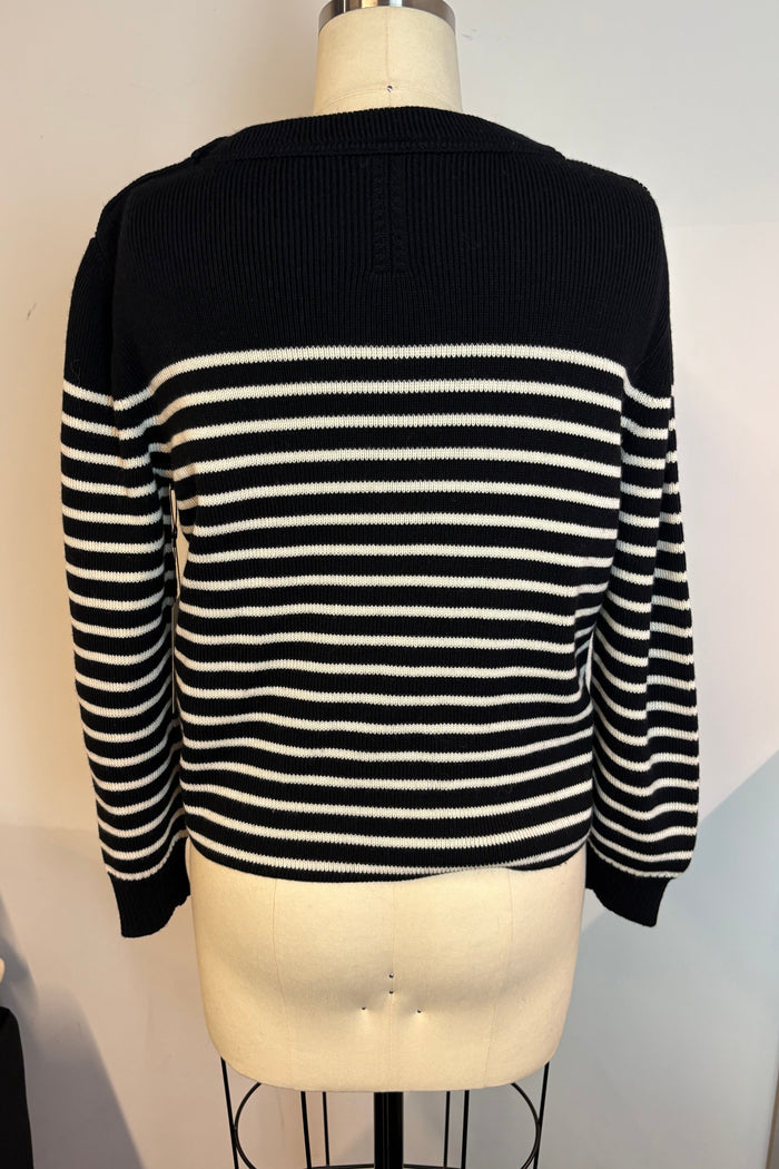 Yves Saint Laurent Black Striped Sweater