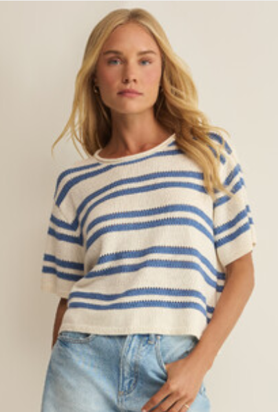 Z Supply Prado Stripe Sweater Tee