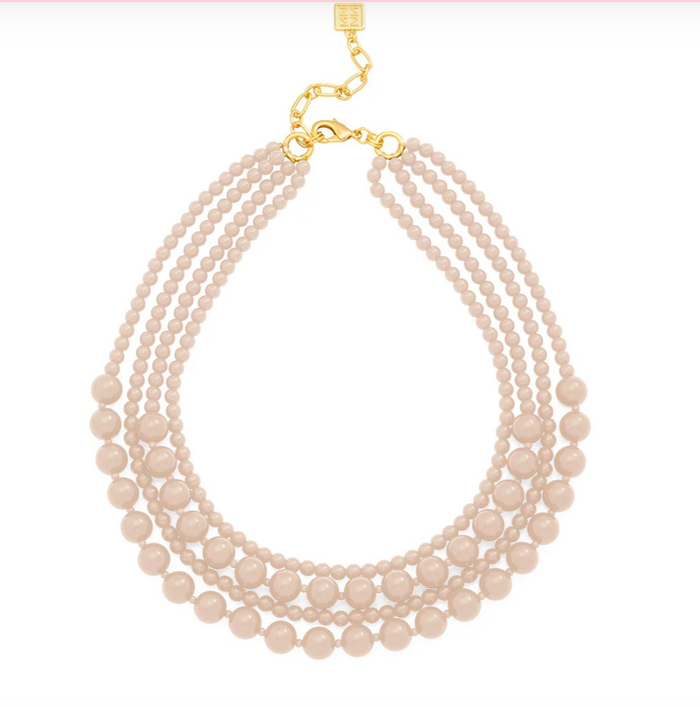 ZENZII Layered Resin Beaded Collar Necklace